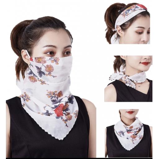 New Colour Face Mask Covering Chiffon Silk with multiple use (Fits kids and adults)